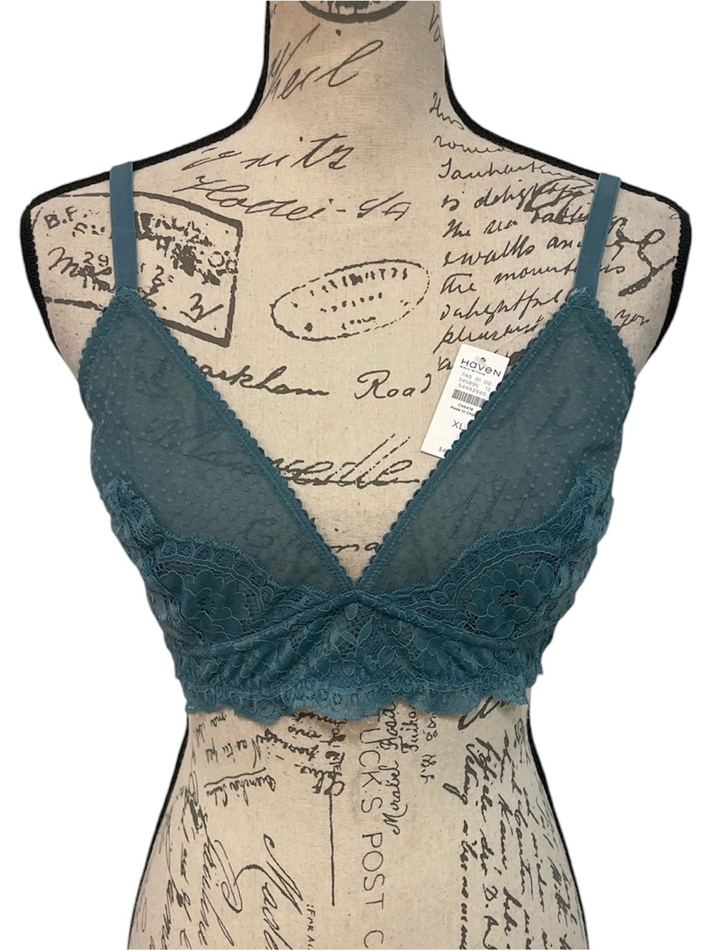 Haven Well Within Teal Lace Bralette XL